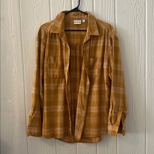 Wonderly Mustard Plaid Shirt